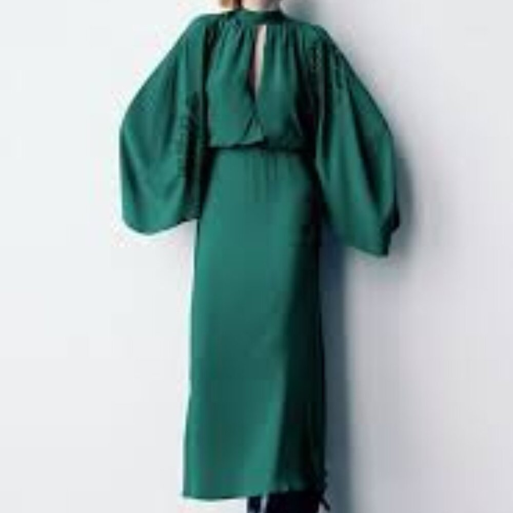 Zara Long Sleeve Rhinestone Cut Out Dress